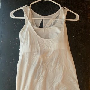 Lulu Lemon White Built-In Bra Tank
